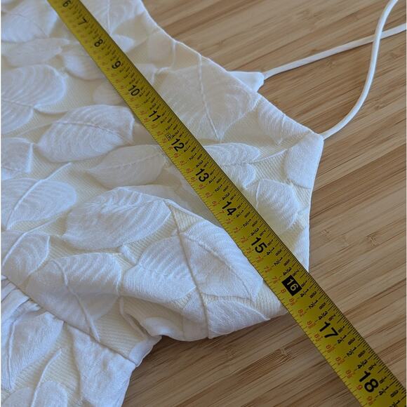 Samsoe Samsoe Warm White Grant Jacquard-Woven Sleeveless Midi Dress, size M - Picture 8 of 12